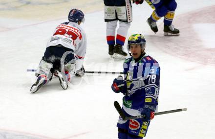 EBEL. Eishockey Bundesliga. VSV gegen HC TIWAG Innsbruck.  Torjubel Maxa Felix  (VSV). Klagenfurt, 6.10.2024. 
Foto: Kuess
www.qspictures.net
---
pressefotos, pressefotografie, kuess, qs, qspictures, sport, bild, bilder, bilddatenbank