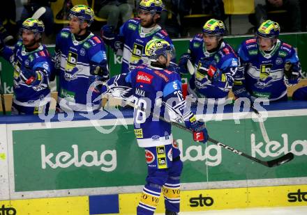 EBEL. Eishockey Bundesliga. VSV gegen HC TIWAG Innsbruck.  Torjubel Maxa Felix  (VSV). Klagenfurt, 6.10.2024. 
Foto: Kuess
www.qspictures.net
---
pressefotos, pressefotografie, kuess, qs, qspictures, sport, bild, bilder, bilddatenbank