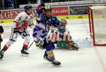 EBEL. Eishockey Bundesliga. VSV gegen HC TIWAG Innsbruck.    Torjubel Hughes John (VSV). Klagenfurt, 6.10.2024. 
Foto: Kuess
www.qspictures.net
---
pressefotos, pressefotografie, kuess, qs, qspictures, sport, bild, bilder, bilddatenbank