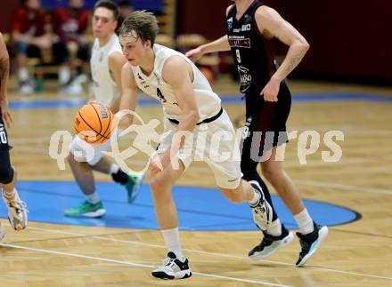 Basketball 2. Liga 2024/2025. Grunddurchgang 2. Runde. KOS Celovec gegen Mistelbach Mustangs. Samuel Seher (KOS),  Klagenfurt, am 5.10.2024.
Foto: Kuess


---
pressefotos, pressefotografie, kuess, qs, qspictures, sport, bild, bilder, bilddatenbank