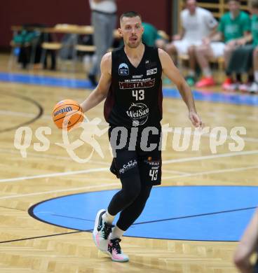 Basketball 2. Liga 2024/2025. Grunddurchgang 2. Runde. KOS Celovec gegen Mistelbach Mustangs. Jakub Jokl (Mistelbach Mustangs). Klagenfurt, am 5.10.2024.
Foto: Kuess


---
pressefotos, pressefotografie, kuess, qs, qspictures, sport, bild, bilder, bilddatenbank