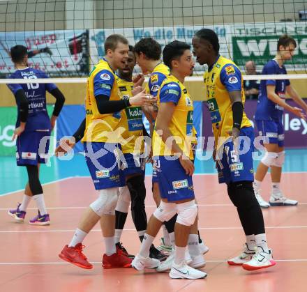 Volleyball CEV Cup. SK Sich/Dob gegen Lausanne. Jubel (Aich/Dob). Bleiburg, am 9.10.2024.
Foto: Kuess
---
pressefotos, pressefotografie, kuess, qs, qspictures, sport, bild, bilder, bilddatenbank