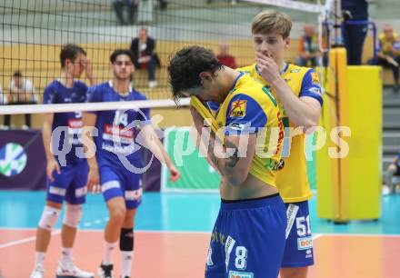 Volleyball CEV Cup. SK Sich/Dob gegen Lausanne. Henrique Adami, Jakub Klajmon (Aich/Dob). Bleiburg, am 9.10.2024.
Foto: Kuess
---
pressefotos, pressefotografie, kuess, qs, qspictures, sport, bild, bilder, bilddatenbank