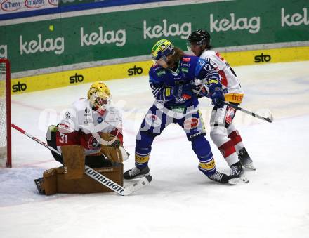 Eishockey ICE Bundesliga. VSV gegen Pioneers Vorarlberg. Chase Pearson (VSV), David Madlener, Ramon Schnetzer(Vorarlberg). Villach, am 11.10.2024.
Foto: Kuess
---
pressefotos, pressefotografie, kuess, qs, qspictures, sport, bild, bilder, bilddatenbank