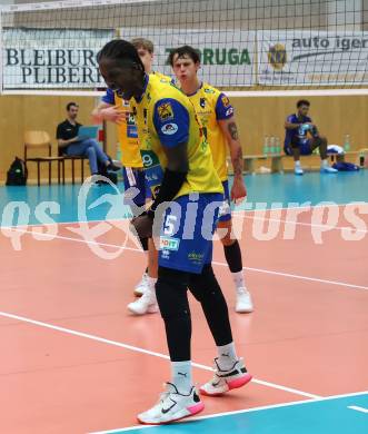 Volleyball CEV Cup. SK Sich/Dob gegen Lausanne. Jubel Carlos Yoandrys Charles Santana (Aich/Dob). Bleiburg, am 9.10.2024.
Foto: Kuess
---
pressefotos, pressefotografie, kuess, qs, qspictures, sport, bild, bilder, bilddatenbank