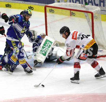 Eishockey ICE Bundesliga. VSV gegen Pioneers Vorarlberg. Alexander Rauchenwald, Jean Philippe Lamourex (VSV), Brady Gilmour (Vorarlberg). Villach, am 11.10.2024.
Foto: Kuess
---
pressefotos, pressefotografie, kuess, qs, qspictures, sport, bild, bilder, bilddatenbank