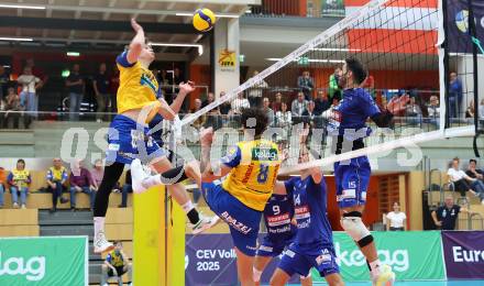 Volleyball CEV Cup. SK Sich/Dob gegen Lausanne. Jakub Klajmon, Henrique Adami (Aich/Dob). Bleiburg, am 9.10.2024.
Foto: Kuess
---
pressefotos, pressefotografie, kuess, qs, qspictures, sport, bild, bilder, bilddatenbank