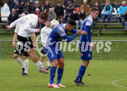 Fussball KÃ¤rntner Liga. Bleiburg gegen Dellach/Gail. Matheo Pichler  (Bleiburg),  Saso Kovacevic  (Dellach).  Bleiburg, am 19.10.2024.
Foto: Kuess
---
pressefotos, pressefotografie, kuess, qs, qspictures, sport, bild, bilder, bilddatenbank