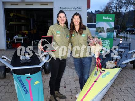 Rudern. Ehrung Magdalena und Katharina Lobnig. Katharina Lobnig,  Magdalena Lobnig. VÃ¶lkermarkt, am 19.10.2024.
Foto: Kuess
---
pressefotos, pressefotografie, kuess, qs, qspictures, sport, bild, bilder, bilddatenbank