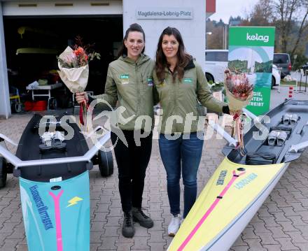 Rudern. Ehrung Magdalena und Katharina Lobnig. Katharina Lobnig,  Magdalena Lobnig. VÃ¶lkermarkt, am 19.10.2024.
Foto: Kuess
---
pressefotos, pressefotografie, kuess, qs, qspictures, sport, bild, bilder, bilddatenbank