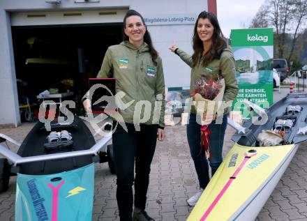 Rudern. Ehrung Magdalena und Katharina Lobnig. Katharina Lobnig,  Magdalena Lobnig. VÃ¶lkermarkt, am 19.10.2024.
Foto: Kuess
---
pressefotos, pressefotografie, kuess, qs, qspictures, sport, bild, bilder, bilddatenbank