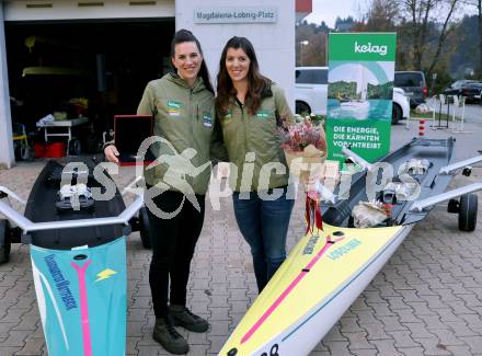 Rudern. Ehrung Magdalena und Katharina Lobnig. Katharina Lobnig,  Magdalena Lobnig. VÃ¶lkermarkt, am 19.10.2024.
Foto: Kuess
---
pressefotos, pressefotografie, kuess, qs, qspictures, sport, bild, bilder, bilddatenbank