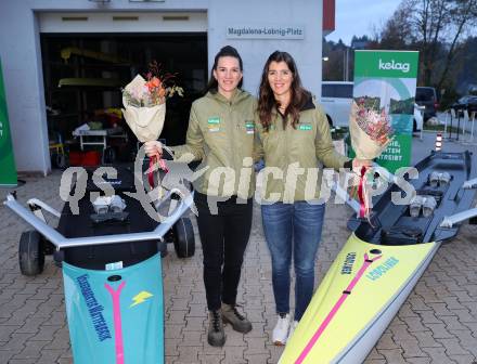 Rudern. Ehrung Magdalena und Katharina Lobnig. Katharina Lobnig,  Magdalena Lobnig. VÃ¶lkermarkt, am 19.10.2024.
Foto: Kuess
---
pressefotos, pressefotografie, kuess, qs, qspictures, sport, bild, bilder, bilddatenbank