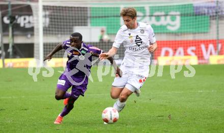 Fussball Bundesliga.  SK Austria Klagenfurt gegen Austria Wien .  Solomon Bonnah (Klagenfurt). Klagenfurt, am 20.10.2024.
Foto: Kuess
www.qspictures.net
---
pressefotos, pressefotografie, kuess, qs, qspictures, sport, bild, bilder, bilddatenbank