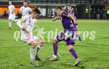 Fussball OEFB Cup. WAC gegen SK Austria Klagenfurt. Adis Jasic   (WAC), Christopher Wernitznig (Austria Klagenfurt). Wolfsberg, am 30.10.2024.
Foto: Kuess
---
pressefotos, pressefotografie, kuess, qs, qspictures, sport, bild, bilder, bilddatenbank