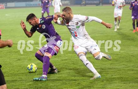 Fussball OEFB Cup. WAC gegen SK Austria Klagenfurt.  Maximilian Ullmann (WAC), David Toshevski  (Austria Klagenfurt). Wolfsberg, am 30.10.2024.
Foto: Kuess
www.qspictures.net
---
pressefotos, pressefotografie, kuess, qs, qspictures, sport, bild, bilder, bilddatenbank