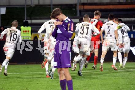 Fussball OEFB Cup. WAC gegen SK Austria Klagenfurt.  Jubel WAC. Wolfsberg, am 30.10.2024.
Foto: Kuess
www.qspictures.net
---
pressefotos, pressefotografie, kuess, qs, qspictures, sport, bild, bilder, bilddatenbank