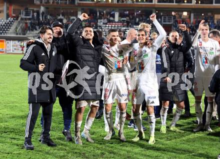 Fussball OEFB Cup. WAC gegen SK Austria Klagenfurt.  Jubel WAC. Wolfsberg, am 30.10.2024.
Foto: Kuess
www.qspictures.net
---
pressefotos, pressefotografie, kuess, qs, qspictures, sport, bild, bilder, bilddatenbank