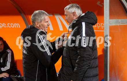 Fussball OEFB Cup. WAC gegen SK Austria Klagenfurt. Trainer Dietmar Kuehbauer (WAC), Trainer Peter Pacult (Austria Klagenfurt). Wolfsberg, am 30.10.2024.
Foto: Kuess
---
pressefotos, pressefotografie, kuess, qs, qspictures, sport, bild, bilder, bilddatenbank