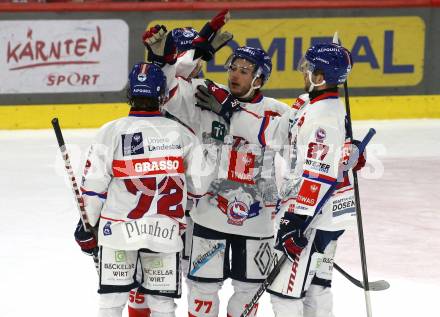 Eishockey Bundesliga. KAC gegen Innsbruck. Torjubel (Innsbruck). Klagenfurt, am 1.11.2024.
Foto: Kuess
---
pressefotos, pressefotografie, kuess, qs, qspictures, sport, bild, bilder, bilddatenbank