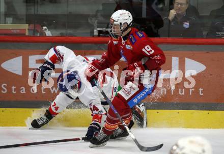 Eishockey Bundesliga. KAC gegen Innsbruck. David Waschnig (KAC), Stefan Klassen (Innsbruck). Klagenfurt, am 1.11.2024.
Foto: Kuess
---
pressefotos, pressefotografie, kuess, qs, qspictures, sport, bild, bilder, bilddatenbank