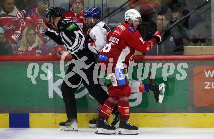 Eishockey Bundesliga. KAC gegen Innsbruck. Simeon Schwinger (KAC), Corey MacKin (Innsbruck). Klagenfurt, am 1.11.2024.
Foto: Kuess
---
pressefotos, pressefotografie, kuess, qs, qspictures, sport, bild, bilder, bilddatenbank