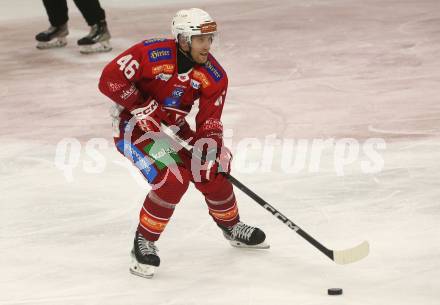 Eishockey Bundesliga. KAC gegen Innsbruck. Johannes Bischofberger  (KAC). Klagenfurt, am 1.11.2024.
Foto: Kuess
---
pressefotos, pressefotografie, kuess, qs, qspictures, sport, bild, bilder, bilddatenbank