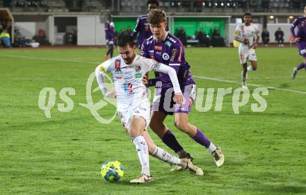 Fussball OEFB Cup. WAC gegen SK Austria Klagenfurt. Thomas Sabitzer  (WAC), Jannik Robatsch (Austria Klagenfurt). Wolfsberg, am 30.10.2024.
Foto: Kuess
---
pressefotos, pressefotografie, kuess, qs, qspictures, sport, bild, bilder, bilddatenbank