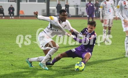 Fussball OEFB Cup. WAC gegen SK Austria Klagenfurt. Chibuike Godfrey Nwaiwu (WAC), Philipp Wydra (Austria Klagenfurt). Wolfsberg, am 30.10.2024.
Foto: Kuess
---
pressefotos, pressefotografie, kuess, qs, qspictures, sport, bild, bilder, bilddatenbank