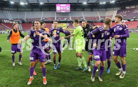 Fussball Bundesliga.  Austria Klagenfurt gegen WAC.  Jubel  (Austria Klagenfurt).  Klagenfurt, am 3.11.2024.
Foto: Kuess
www.qspictures.net
---
pressefotos, pressefotografie, kuess, qs, qspictures, sport, bild, bilder, bilddatenbank