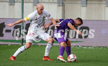 Fussball Bundesliga.  Austria Klagenfurt gegen WAC.  Tobias Koch, (Austria Klagenfurt), Nicolas Wimmer   (WAC). Klagenfurt, am 3.11.2024.
Foto: Kuess
www.qspictures.net
---
pressefotos, pressefotografie, kuess, qs, qspictures, sport, bild, bilder, bilddatenbank