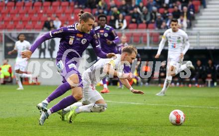 Fussball Bundesliga. SK Austria Klagenfurt gegen WAC.. Niklas Szerencsi  (Austria Klagenfurt), Angelo Gattermayer (WAC). Klagenfurt, am 3.11.2024
Foto: Kuess
---
pressefotos, pressefotografie, kuess, qs, qspictures, sport, bild, bilder, bilddatenbank