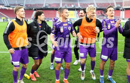 Fussball Bundesliga. SK Austria Klagenfurt gegen WAC.. Jubel Laurenz Dehl, Ben Bobzien, Tobias Koch, Jonas Kuehn, Philipp Wydra (Austria Klagenfurt). Klagenfurt, am 3.11.2024
Foto: Kuess
---
pressefotos, pressefotografie, kuess, qs, qspictures, sport, bild, bilder, bilddatenbank