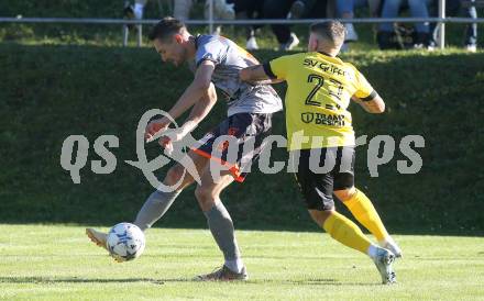 Fussball 1. Klasse D. Griffen gegen Bad St. Leonhard. Pascal Bierbaumer (Griffen), Fabian Pirker (Bad St. Leonhard). Griffen, am 2.11.2024.
Foto: Kuess
---
pressefotos, pressefotografie, kuess, qs, qspictures, sport, bild, bilder, bilddatenbank