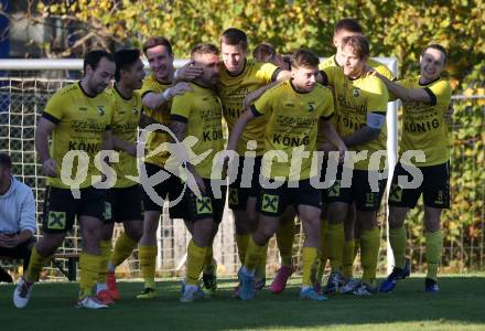 Fussball 1. Klasse D. Griffen gegen Bad St. Leonhard.   Torjubel Pascal Werner Bierbaumer  (Griffen),   Griffen, am 2.11.2024.
Foto: Kuess
www.qspictures.net
---
pressefotos, pressefotografie, kuess, qs, qspictures, sport, bild, bilder, bilddatenbank