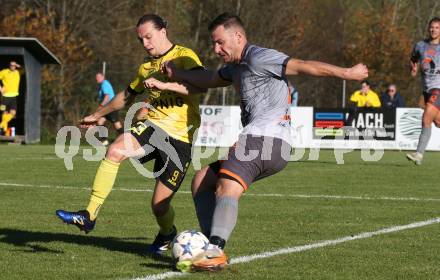 Fussball 1. Klasse D. Griffen gegen Bad St. Leonhard. Adrian Lippnig (Griffen), Marcel Rene Pfennich (Bad St. Leonhard). Griffen, am 2.11.2024.
Foto: Kuess
---
pressefotos, pressefotografie, kuess, qs, qspictures, sport, bild, bilder, bilddatenbank