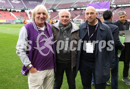 Fussball Bundesliga. SK Austria Klagenfurt gegen WAC.. Austria Klagenfurt Legenden. Helmut Koenig, Walter Schoppitsch, Martin Mutz. Klagenfurt, am 3.11.2024
Foto: Kuess
---
pressefotos, pressefotografie, kuess, qs, qspictures, sport, bild, bilder, bilddatenbank