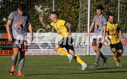 Fussball 1. Klasse D. Griffen gegen Bad St. Leonhard.  Torjubel Pascal Werner Bierbaumer  (Griffen),    Griffen, am 2.11.2024.
Foto: Kuess
www.qspictures.net
---
pressefotos, pressefotografie, kuess, qs, qspictures, sport, bild, bilder, bilddatenbank