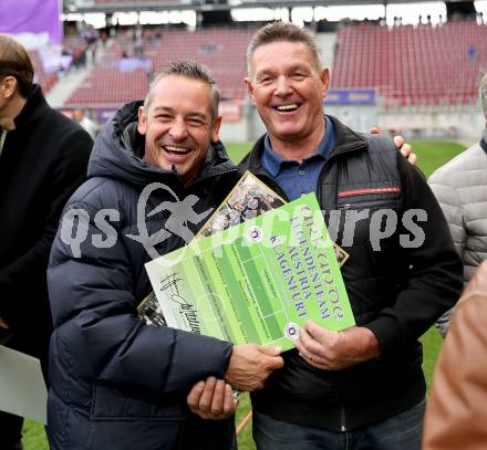 Fussball Bundesliga. SK Austria Klagenfurt gegen WAC.. Austria Klagenfurt Legenden. Dieter Schmied, Alexander Philipp. Klagenfurt, am 3.11.2024
Foto: Kuess
---
pressefotos, pressefotografie, kuess, qs, qspictures, sport, bild, bilder, bilddatenbank