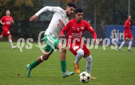 Fussball Kaerntner Liga. KAC gegen Donau.   Amir Mohammadi (KAC),  Androw Ibrahim  (Donau). Klagenfurt, am 9.11.2024.
Foto: Kuess
www.qspictures.net
---
pressefotos, pressefotografie, kuess, qs, qspictures, sport, bild, bilder, bilddatenbank