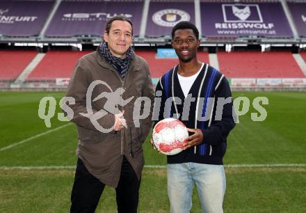 Fussball Bundesliga. SK Austria Klagenfurt.  Jiri Schilcher, Denzel Owusu.
Foto: Kuess
---
pressefotos, pressefotografie, kuess, qs, qspictures, sport, bild, bilder, bilddatenbank