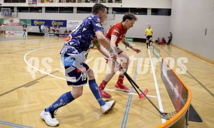 Floorball Derby KAC  gegen VSV Unihockey.   Wurmitzer Luca (KAC),  Seiser Philipp  (VSV). Klagenfurt, am 16.11.2024.
Foto: Kuess
www.qspictures.net
---
pressefotos, pressefotografie, kuess, qs, qspictures, sport, bild, bilder, bilddatenbank