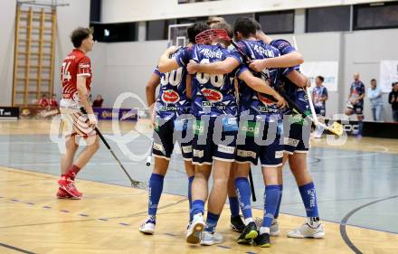 Floorball Derby KAC  gegen VSV Unihockey.   Torjubel    (VSV). Klagenfurt, am 16.11.2024.
Foto: Kuess
www.qspictures.net
---
pressefotos, pressefotografie, kuess, qs, qspictures, sport, bild, bilder, bilddatenbank