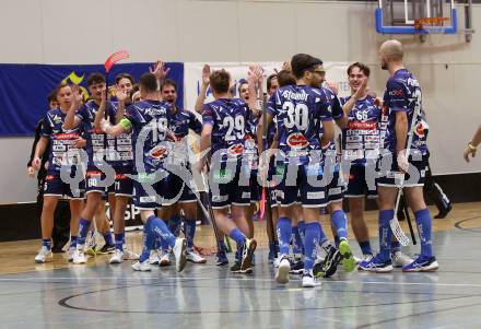 Floorball Derby KAC  gegen VSV Unihockey.   Jubel (VSV). Klagenfurt, am 16.11.2024.
Foto: Kuess
www.qspictures.net
---
pressefotos, pressefotografie, kuess, qs, qspictures, sport, bild, bilder, bilddatenbank