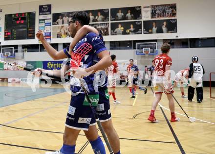 Floorball Derby KAC  gegen VSV Unihockey.  Torjubel Steiner Christoph (VSV). Klagenfurt, am 16.11.2024.
Foto: Kuess
www.qspictures.net
---
pressefotos, pressefotografie, kuess, qs, qspictures, sport, bild, bilder, bilddatenbank