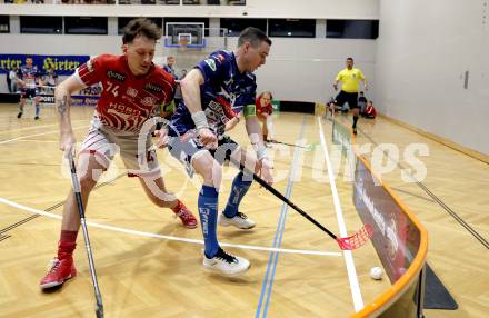 Floorball Derby KAC  gegen VSV Unihockey.  Wurmitzer Luca  (KAC),   Seiser Philipp (VSV). Klagenfurt, am 16.11.2024.
Foto: Kuess
www.qspictures.net
---
pressefotos, pressefotografie, kuess, qs, qspictures, sport, bild, bilder, bilddatenbank