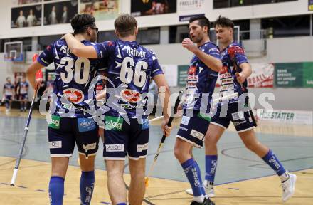 Floorball Derby KAC  gegen VSV Unihockey.  Torjubel Steiner Christoph (VSV). Klagenfurt, am 16.11.2024.
Foto: Kuess
www.qspictures.net
---
pressefotos, pressefotografie, kuess, qs, qspictures, sport, bild, bilder, bilddatenbank