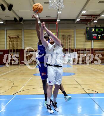 Basketball 2. Liga 2024/2025. Grunddurchgang 8. Runde. KOS Celovec gegen Kufstein Towers.   Oliver Kretschmer (KOS), Arthur Noba  (Kufstein). Klagenfurt, am 16.11.2024.
Foto: Kuess


---
pressefotos, pressefotografie, kuess, qs, qspictures, sport, bild, bilder, bilddatenbank