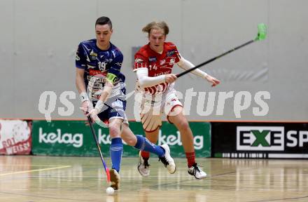 Floorball Derby KAC  gegen VSV Unihockey.  Fina Pascual (KAC),  Seiser Philipp  (VSV). Klagenfurt, am 16.11.2024.
Foto: Kuess
www.qspictures.net
---
pressefotos, pressefotografie, kuess, qs, qspictures, sport, bild, bilder, bilddatenbank