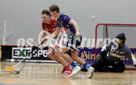 Floorball Derby KAC  gegen VSV Unihockey.  Wurmitzer Luca  (KAC),  Rainer Jakob  (VSV). Klagenfurt, am 16.11.2024.
Foto: Kuess
www.qspictures.net
---
pressefotos, pressefotografie, kuess, qs, qspictures, sport, bild, bilder, bilddatenbank